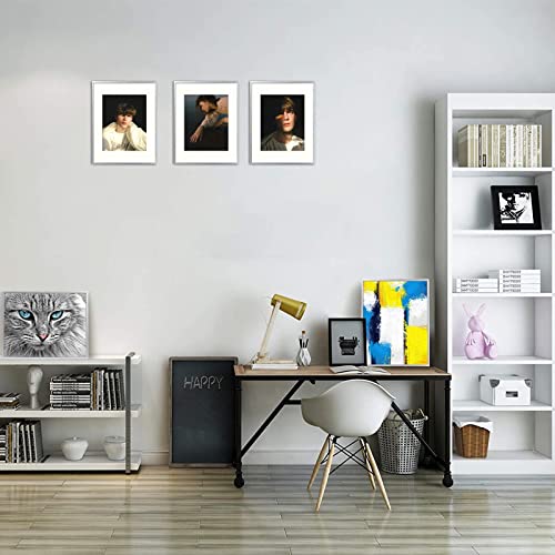 Golden State Art, 11X14 Aluminum Photo Frame With Ivory Mat For 8X10 Pictures - Sawtooth Hangers, Spring Clips - Wall Mounting - Real Glass - Metal Frame (Silver, 1-Pack) #TOP1