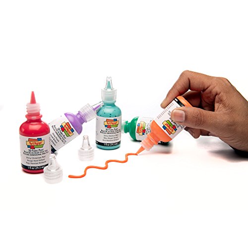 Bulk Buy: Scribbles Shiny 3D Paint - Pack Of 20 Ultra Bright, Nontoxic & Permanent Dimensional Paints For Fabrics, T-Shirts, Backpacks, Posters, Glass, Wood And More, 1 Fl Oz (Pack Of 20) #TOP1