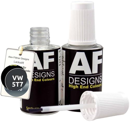 Alex Flittner Designs Lackstift für VW/Volkswagen Dunkelgrau Metallic 5T7 schnelltrocknend 2x20ml