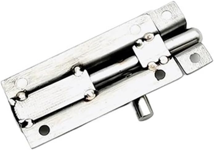 Sliding Round Latch Bolt Open Latch Toilet Thickened Old Style Door Pin HFY42-100-L Or So Differential Type 1Pcs(Pullthewiretotheleft)