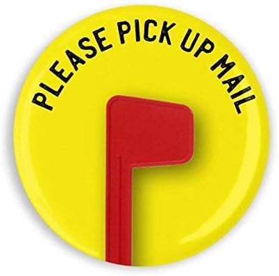 Red Flag with Bright Yellow Background Please Pick Up Mail Mailbox Alert Magnet