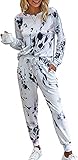 ✅👍Gemütliche Nächte: Mit unseren Schlafanzügen für Damen vereinen wir elegante Designs mit hochwertiger Qualität für ein angenehmes Gefühl auf der Haut. Breite Bündchen an den Ärmeln und am Saum. Elastischer Bund und komfortable, breite Beinabschlüsse.