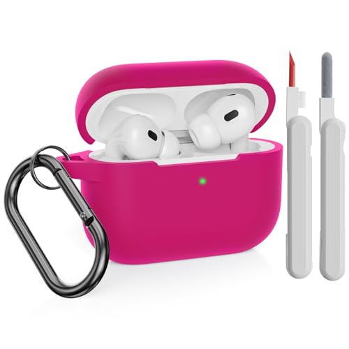 KOKOKA Silikonhülle Kompatibel mit AirPods Pro 2 Hülle mit Reinigungsset und Schutzhülle für AirPods Pro 1. und 2. Gener...