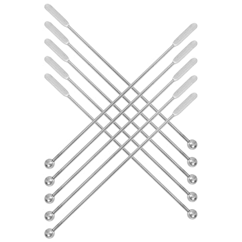 TOVINANNA 10 Piezas Cucharas Agitadoras Espirales de Acero Inoxidable para Cócteles y Café Diseño Ergonómico Duraderas y Ligeras para Bar y Hogar Reutilizable