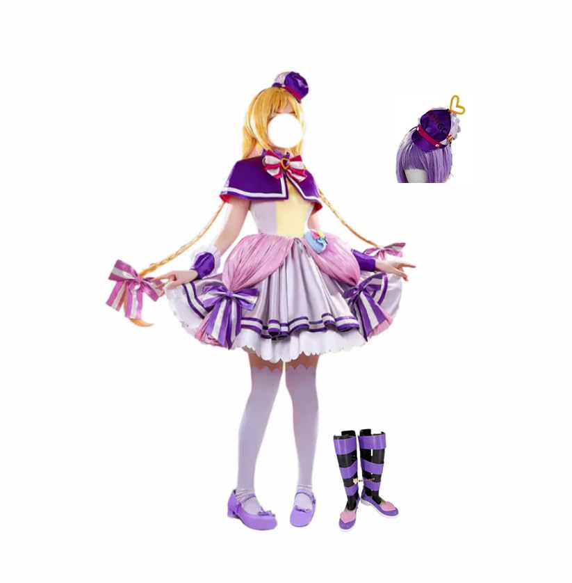 キュアマカロン コスプレ衣装 ウイッグ靴付き Amazon.co.jp: [ラゾエ] ウィッグ，靴付き キラキラ☆プリキュア