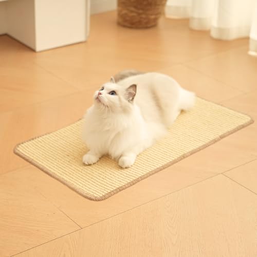 pingping-go Cat Scratch Mat,23.6 X 15.7 Inch, Natural Sisal Cat
