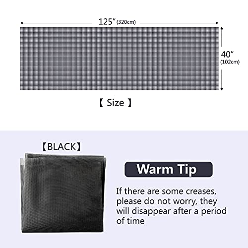 Joofan Window Screen Replacement, Diy Adjustable Encrypted Mesh Window Screens Mesh For Window Doors, Patio Entry Porch Screens Mesh, Curtain Net(40''X125'',Black) #TOP2
