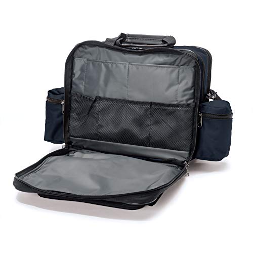 Hopkins Medical Products Mark V Shoulder Bag, HIPAA Compliant Lockable Zippers for Security, Adjustable Straps and Reinforced Bottom, Fold-Down Compartment for Easy Access, 13x11.25x7.5 inch, Navy2