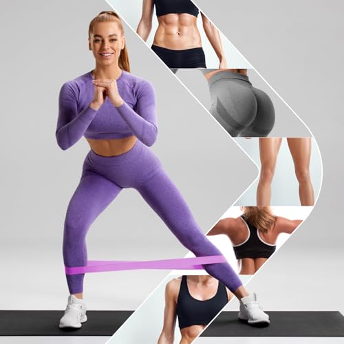 Liliowa taśma oporowa do fitnessu, 45-100 lbs, taśmy do podciągania, taśmy treningowe, taśma gumowa, do treningu siłowego, do budowania mięśni, treningu domowego, podciągania, kalisteniki, jogi