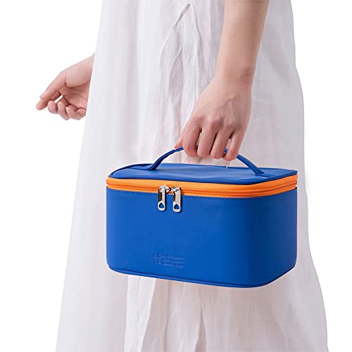 Preppy Makeup Bag Cosmetic Bags For Women Ladies Small Pouch Toiletry Bag Organizer Waterproof Cute (Dark Blue) #TOP7