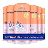 Dry Idea Gel Deodorant & Antiperspirant for Women - Hypoallergenic for Sensitive Skin, 2X Longer Sweat Protection, 72Hr Odor Protection, Unscented, Womens Deodorant, 3 oz (Pack of 6)