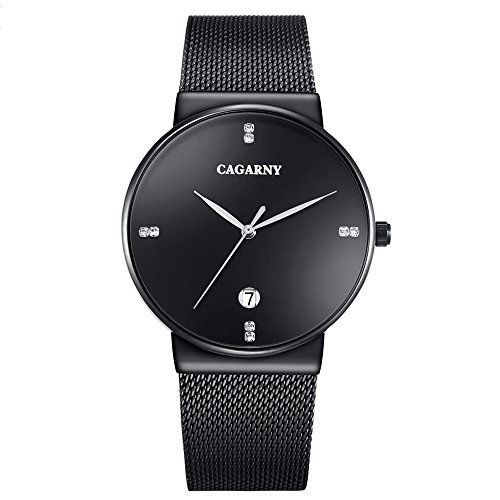 Montre à quartz homme LULI étanche au style casual pour le bureau et les sorties