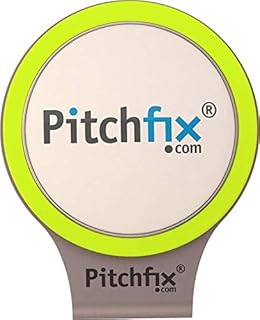 Pitchfix Golf Hat Clip with Removable Magnetic Ball Marker â€“ Golf Accessories, Identification Marker, Light Weight, Stainless Steel, Easy to Use, Best Choice of Professional Golfers Neon Yellow