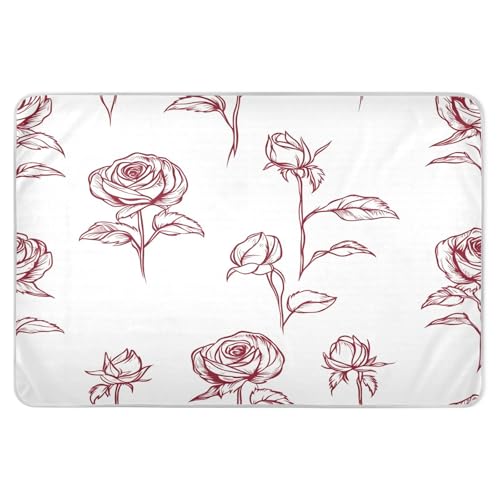 BOESI Graffiti Rose Pattern Waterproof Pads for Bedwetting and Incontinence, Reusable Pads, Reusable Diaper Pads for Bed, Sofa, Travel