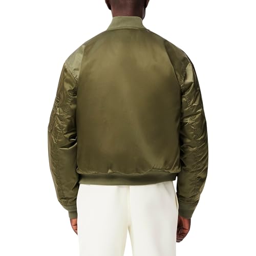 Lacoste Men's Water-Repellent Padded Bomber Jacket3