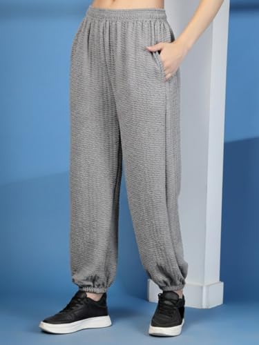 Image of UZARUS Women's Ultra-Soft Baggy Fit /Relaxed Fit Joggers with Side Pockets & Gripped Hem