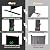 Room Divider, 4 Panel Folding Privacy Screens with Wider Feet, Black