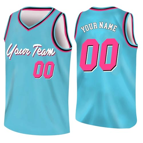 Camiseta Baloncesto Hombre y Mujeres, Chalecos de Baloncesto sin Mangas Blusas Personalizado con tu Nombre Número Equipo, Ideal para Niño Adulto