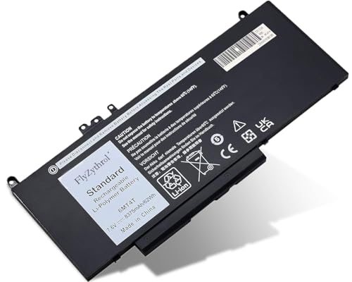FlyZythrol 6MT4T laptop battery Compatible With Dell Latitude 14 5470 E5470 15 5570 E5570 Precision 15 3510 M3510 Series 7V69Y 07V69Y TXF9M 79VRK 079VRK HK6DV 451-BBUN 451-BBTW 7.4V 62Wh