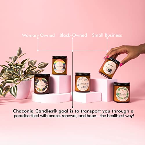Chaconia Candles Nontoxic, Clean Burning, Long Lasting Scented Candle | Sustainably Handmade | Coconut Wax Blend | 8 Oz |60-Hour Burn Time | Aromatherapy (Peppermint, Eucalyptus, And Juniper) #TOP1