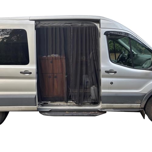 HSOKEW Magnetic Van Bug Screen, Sliding Door Van Screen Mesh Curtains Mosquito Net Universal RV Door Bug for Mercedes-Benz SprinterMid and High Roof, 71"(H) x 59"(W) by HSOKEW - Used condition - US$25.91