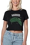 Star Trek The D'Deridex Classic Women's Crop Top T-Shirt, Black, X-Large