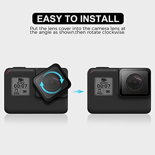 Lentes protectoras para GoPro Hero 7 Black pack de 2 cristales de repuesto trasparentes 5