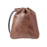 KAHDGSS Handgefertigte Leder Schmuck Geschenkbeutel Schützende Reise Organizer Für Armbänder Ringe Verpackungslösung Leder Schmuckbeutel