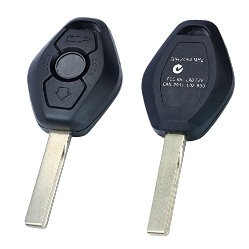 Télécommande EWS 3 boutons 315/433MHz avec puce ID44 pour BMW E46 E39 E38 X5