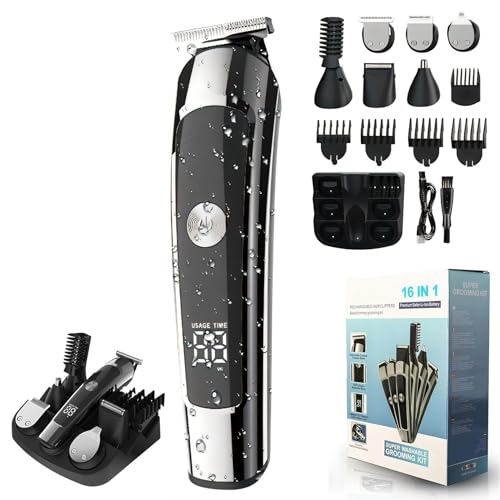 kit de maquina para cortar pelo de hombre 6 en 1 – hair clippers for men y beard trimmer for men con electric razor for men face, nose hair trimmer for men, body trimmer