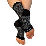 Compression Magic (1 pair) Foot Sleeves - Sock Supports that Relieve Pain and Swelling in Feet and Ankles for Men and Women - Large