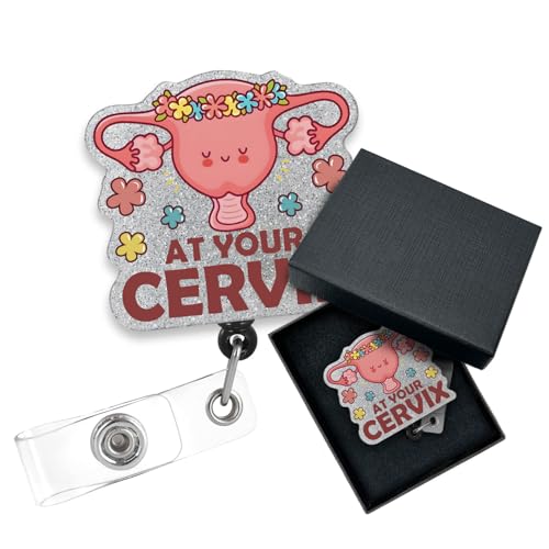 Image of at Your Cervix Funny Labor & Delivery Nursing Retractable Badge Reel with Alligator Clip, for Doctor Nurse Gifts,for Labor & Delivery NICU Nurse OBGYN Midwife RN LPN CNA Nursing Doctor