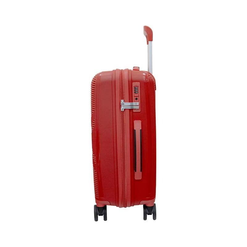 Image of SWISS MILITARY Maze 65CM Medium Hard Trolley Bag, Polypropylene Suitcase, TSA Lock 360 Wheels, Anti-Theft Zipper, Premium Lining Strong Handle, Travel Luggage - 67L Capacity