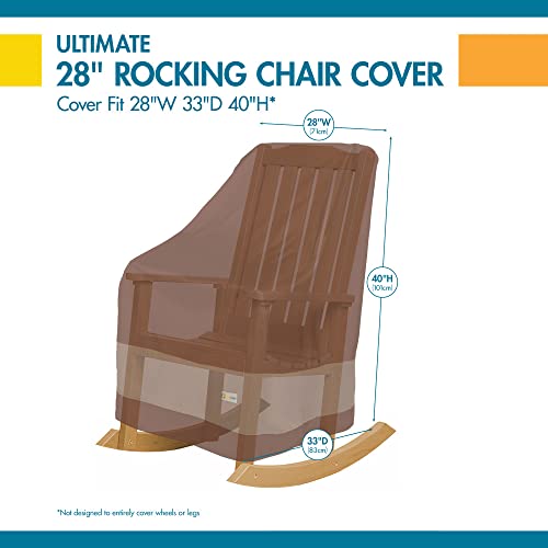 Duck Covers Ultimate Waterproof 28 Inch Rocking Chair Cover, Outdoor Chair Covers, Mocha Cappuccino #TOP7
