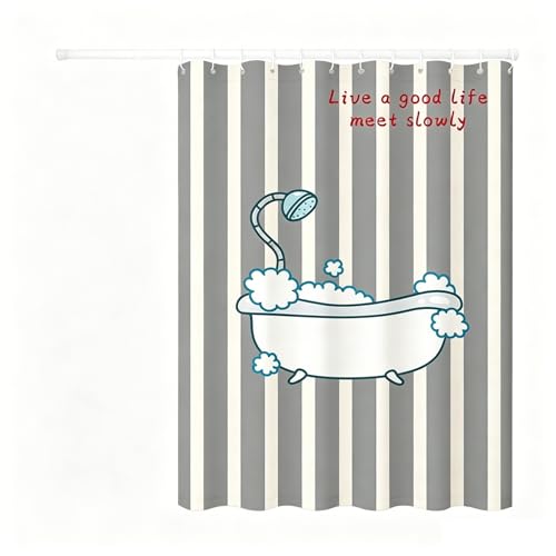 Rideau de douche imperméable en polyester premium 180x200cm modèle B - 2