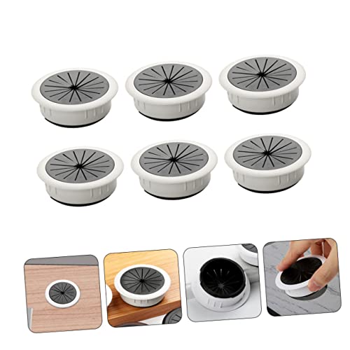 Angoily 6 piezas Cubierta para Pasacables de Escritorio para Organizador de Cables Base para Gestión de Cables Bajo el Escritorio miniatura 7