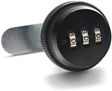 Set Your Own Combination Cam Cabinet Lock 3 Digit Code Black for Storage Box, Cabinets, Metal Non-Metal Doors