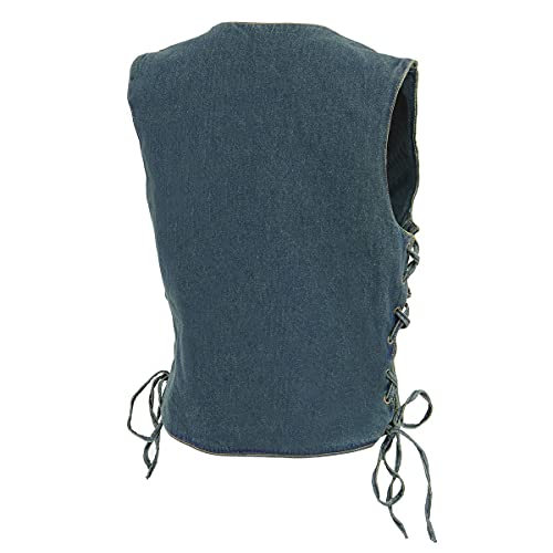 Image of Milwaukee Leather Women's Premium Denim Motorcycle Rider Vest | MDL