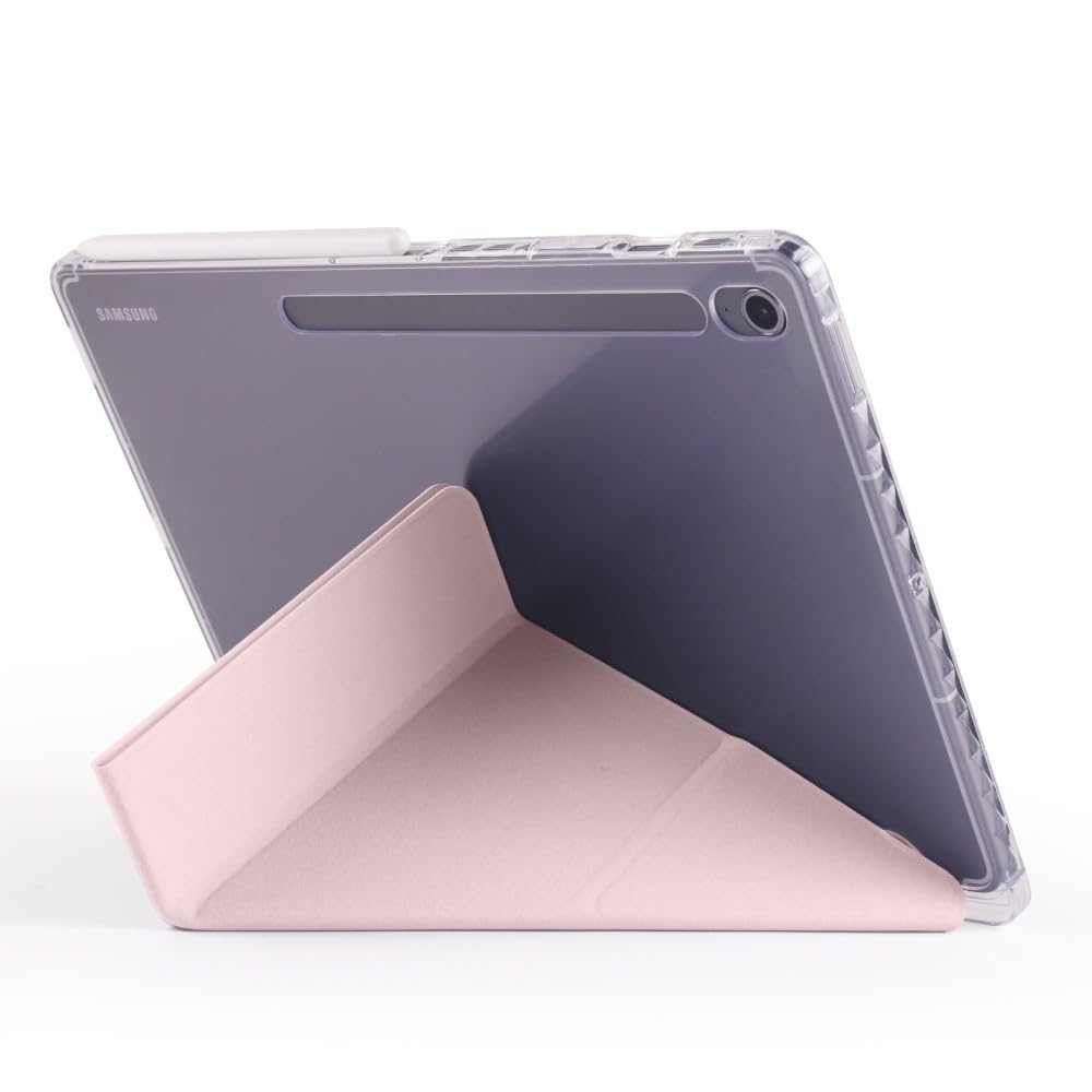 Generic Étui compatible avec Samsung Galaxy Tab S9 FE 10.9 SM-X510 SM-X516B (couleur : lavande violet) étui en cuir à rabat avec support en silicone rigide