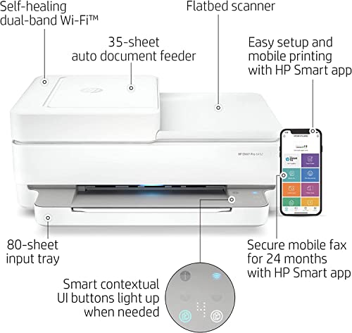 Neego Hp Wireless Inkjet Color Printer Mobile Print, Scan & Copy, Auto Document Feeder Features 2-Sided Printing, Multi-Page Scanning, Smart Contextual Control Panel Buttons With 6 Ft Cable #TOP1