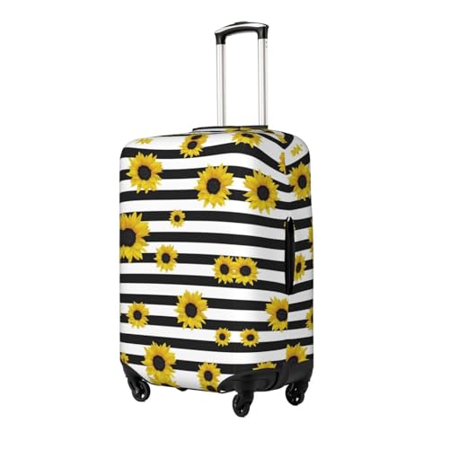 Stylish Sunflowers Print Luggage Suitcase Cover Protector Luggage Washable Covers With Concealed Zipper2