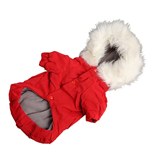 Dog Hoodies Clothes Dog Hoodie Winter Coats Dog Hoodies Clothes Fashionable Casual Thickened Warm Puppy Hoodie Winter Coats for Small Medium Dogs Cats Red Pet Puppy Cat Cotton Warm Hoodies Coat (XXL) - Image 4