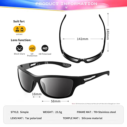 Suoso Polarized Sports Sunglasses For Men: Uv400 Protection Goggles Womens Wrap Around Glasses For Driving Fishing #TOP5