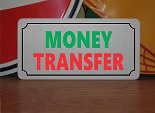 Money Transfer Metal Sign