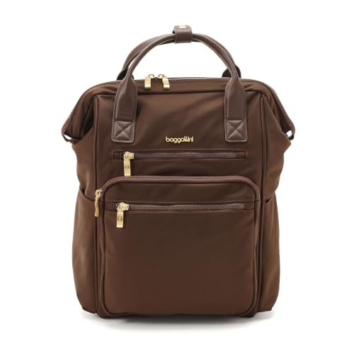Image of Baggallini Women's Chelsea Laptop Backpack Ganache Twill One Size