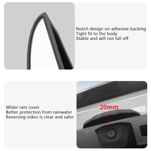 Image of Car Rear View Camera Cover, Anti-Rain Car Reversing Cameras Protection, Silicone Modification Protective Sticker for Car Camera, Non-Destructive Installation for Most Cars