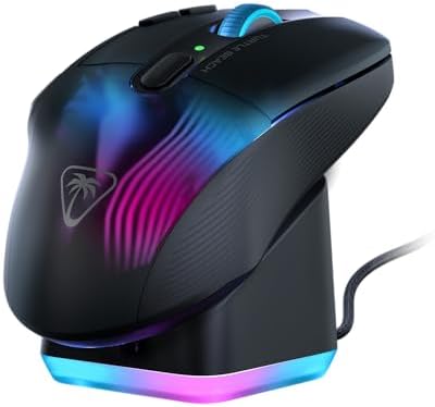タートルビーチ(Turtle Beach) ゲーミングマウス Kone XP Air ワイヤレス 2.4GHz/Bluetooth ブラック/黒 光学式 19K オプティカル 多ボタン 99g 充電ドック Reflex RGB 国内正規品
