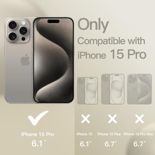Image of DIZORO Compatible for iPhone 15 PRO Camera Protection Case 6.1, Slim Liquid Silicone 3 Layers Full Covered Soft Gel Rubber Phone Case Protective Cover - Sand Pink