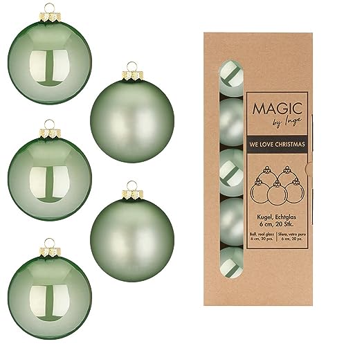 Inge-glas Weihnachtskugeln Glas 6cm x 20 Stück in Kartonbox...