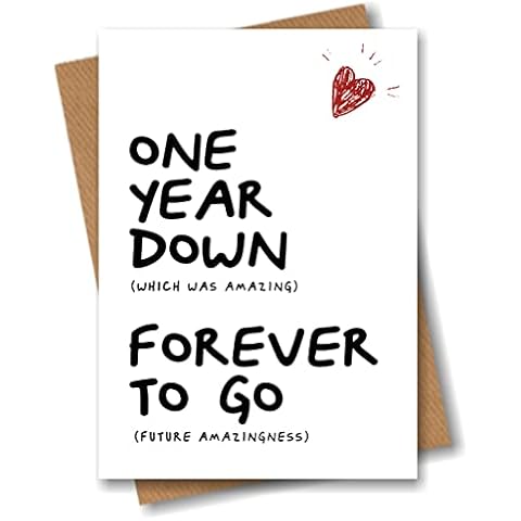1st Anniversary Card - One Year Down Cover